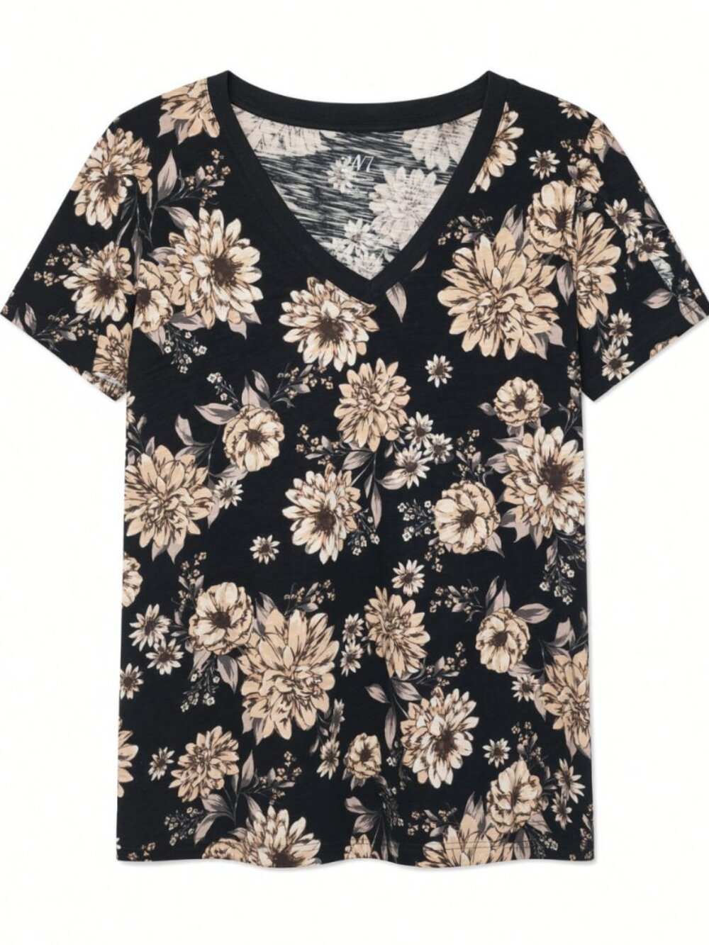24/7 by Maurices Floral V-Neck Tee – XL – NWOT